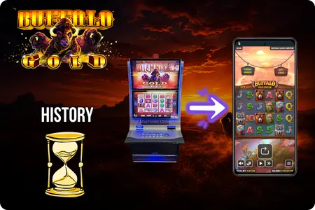 Buffalo Gold pokie history from pub cabinet to online